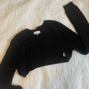 Danielle Bernstein WeWoreWhat Open Cropped Cardigan